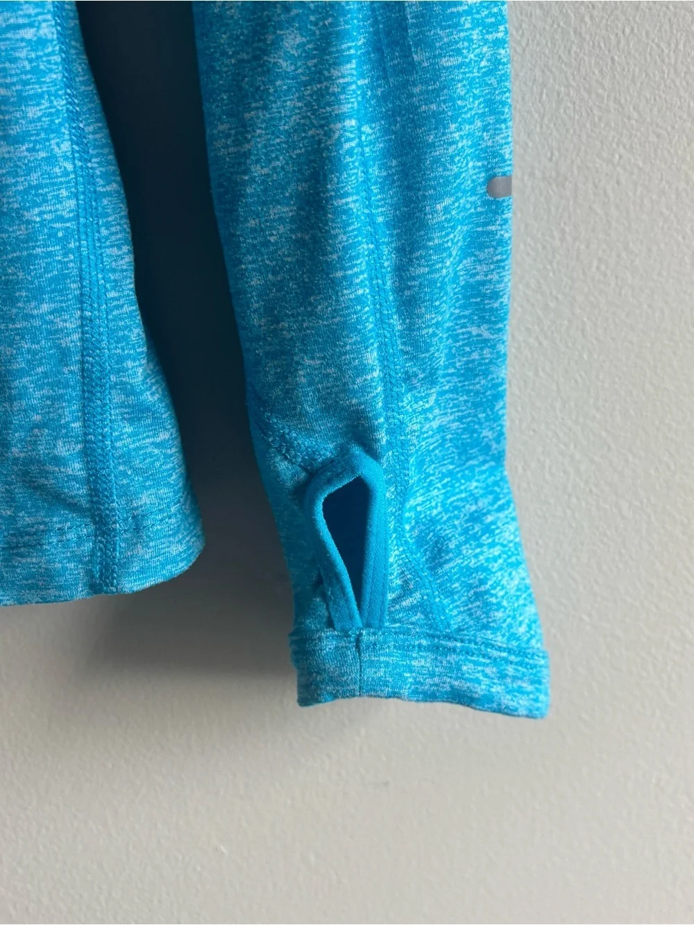 Nike Blue Heather Quarter-Zip Long Sleeve Pullover